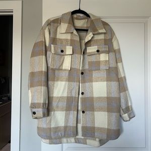 women’s flannel shacket, size L